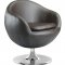 Black, White or Espresso Leatherette Contemporary Swivel Chair