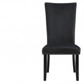 D03DC Dining Chair Set of 4 in Black Velvet by Global