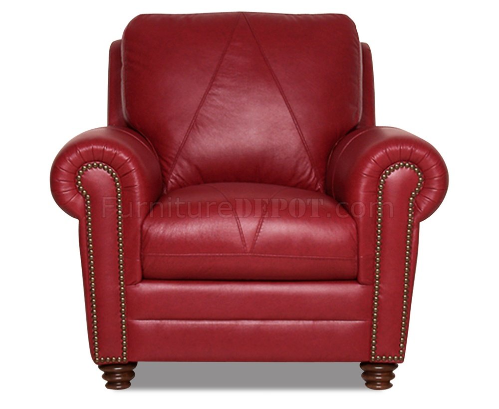 weston red leather sofa