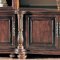 Distressed Cherry Finish Classic Entertainment Wall Unit
