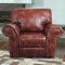 Burgundy Bonded Leather Reclining Living Room Sofa w/Options