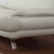White Full Bonded Leather Modern Sofa w/Optional Chair, Loveseat