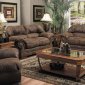 Tobacco Specially Treated Microfiber Sofa and Loveseat Set