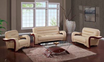 U992 Cappuccino Bonded Leather Modern Sofa by Global w/Options