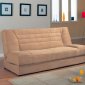 Tan Microfiber Modern Convertible Sofa Bed w/Storage