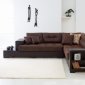 Brown, Beige or Camel Microfiber Modern Sectional Sofa
