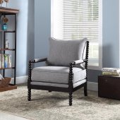 Set of Two Accent Chairs 903824 in Grey Fabric by Coaster