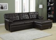Brooks 9739 Sectional Sofa by Homelegance in Bonded Leather