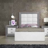Margo Kids Bedroom in White & Gray by ESF w/ Options