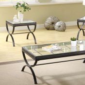 Claro 3223BK-31 3Pc Coffee Table Set by Homelegance in Black