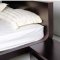 Dark Wenge Finish Modern Bedroom Set w/Curved Platform Bed