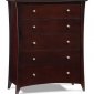 Cappuccino Finish Chest With Five Spacious Drawers