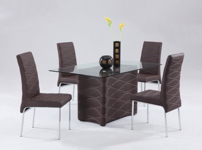 Modern Dining Furniture on Modern Dining Room Glass Top Table W Optional Chairs At Furniture