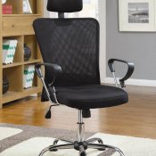 Black Mesh Office Chair Set of 2 800206 by Coaster w/Chrome Base
