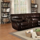Pecos Motion Sectional Sofa 8480BRW in Brown by Homelegance