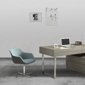 KD12 Modern Office Desk in Matte Grey by J&M