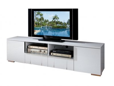AV291-75 TV Stand in White High Gloss by Pantek