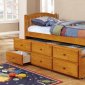 5100 Twin Captain's Bed in Honey w/Trundle