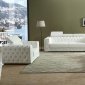 Charlise Sofa & Loveseat Set in White Leather Gel w/Options