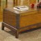 Rich Honey Stylish Coffee Table with Decorative Metal Trims