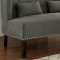 Amora Accent Loveseat Bench CM-BN6226 in Gray Fabric