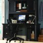 Black Finish Contemporary Desk w/Hutch & Storage Cabinets