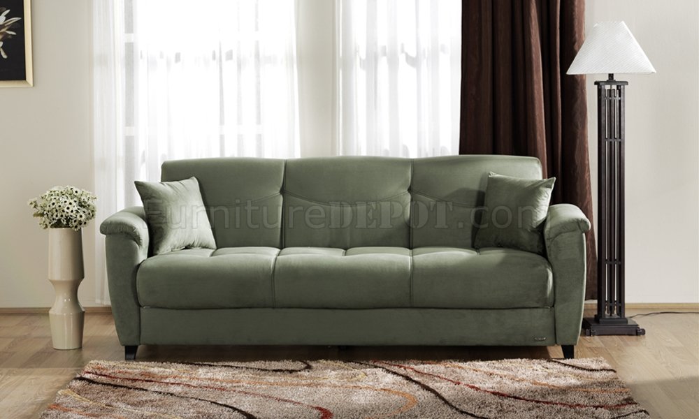 microfiber material for sofas on Sage Microfiber Fabric Living Room Storage Sleeper Sofa At Furniture
