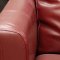 Genuine Burgundy Red Leather Contemporary Sofa & 2 Chairs Set