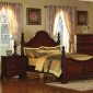 Royal Cherry Finish Traditional 5Pc Bedroom Set w/Queen Bed