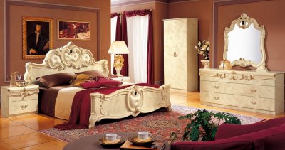 Barocco Ivory Bedroom w/Optional Case Goods by Camelgroop, Italy