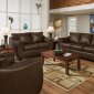 Brown Cordovan Bonded Leather Sofa & Loveseat Set w/Options