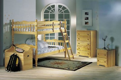   Furniture on Kid S Bunk Bed With Natural Wood Finish At Furniture Depot