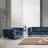 Glitz Sofa in Blue Fabric by J&M w/Options