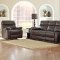 Berry Color Top Grain Leather Comfortable Reclining Living Room