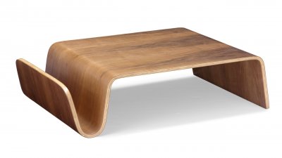 Walnut Bentwood Modern Artistic Coffee Table