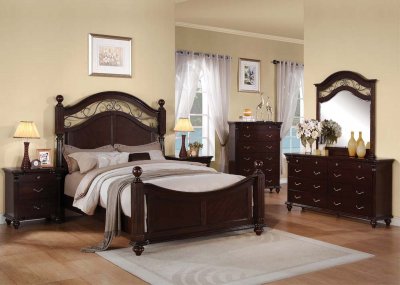 21550 Cleveland Bedroom in Dark Cherry by Acme w/Options