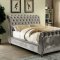 Noella CM7128GY Bed in Gray Fabric Upholstery