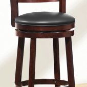 Dark Cherry Traditional Set of 2 Edmond Swivel Pub Chairs