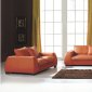 Modern Burnt Orange Living Room Sofa