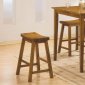 Oak Finish Modern 5Pc Counter Height Dinette Set w/Square Top