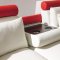 Red & White Leather 3PC Stylish Modern Living Room Set