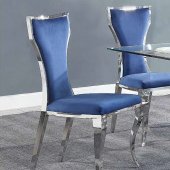 Azriel Dining Chair DN01192 Set of 2 in Blue Velvet by Acme