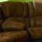 Brown Specially Treated Microfiber Sectional W/Recliner Seat