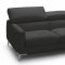 1281b Sectional Sofa in Black Full Leather by J&M