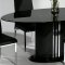 Black Modern Oval Dinette Table w/Optional Chairs