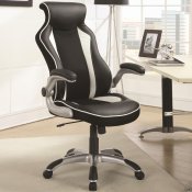 800048 Office Chair in Black Vinyl by Coaster