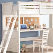 Lacey 37670 Loft Bed w/Desk in White by Acme