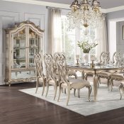Esteban Dining Table 62200 in Champagne by Acme w/Options