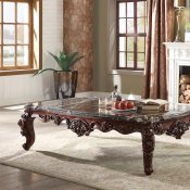 Forsythia Coffee Table 83070 in Walnut & Marble by Acme