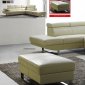 Off White Top Grain Full Leather Modern Sectional Sofa